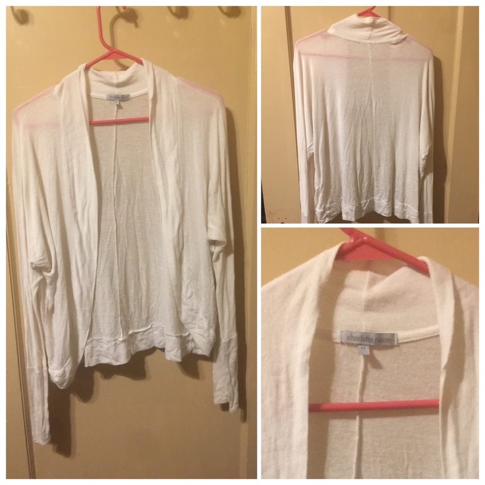 Charlotte Russe White Women’s Cardigan (Medium)